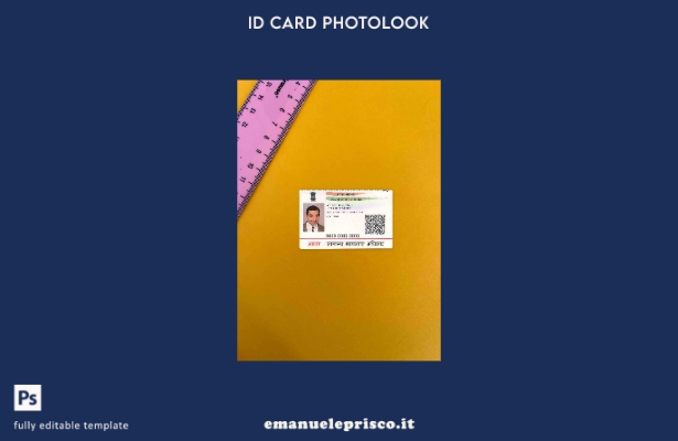 modello FRONTALE photolook ID India in stile verificato